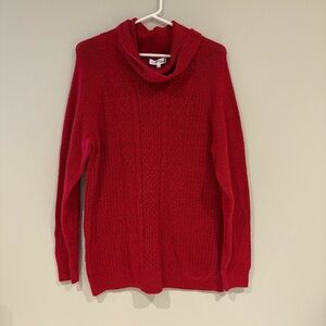 Northern Reflections Red Cable Knit Sweater XL